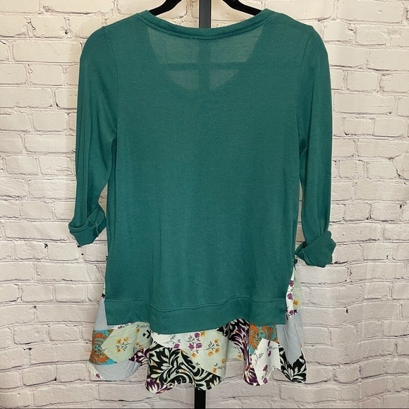 Anthro Little Yellow Button Layered Top - Picture 2 of 4